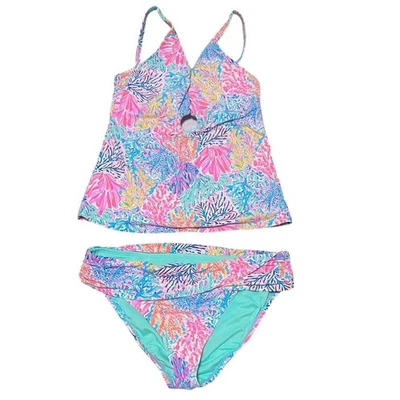 Conjunto de Traje de Baño Tankini Lilly Pulitzer Brenta Estampado Floral Traje de Baño Resort Cruise 8 Foto 1 de 4