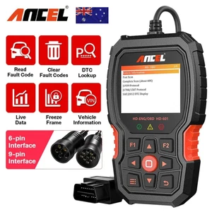 ANCEL HD601 OBD2 Diesel Truck Scanner Full System Diagnostic Tool ABS SRS DPF - Picture 1 of 8