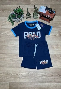 Kids Navy Blue Polo Set Size 1-2 - Picture 1 of 1