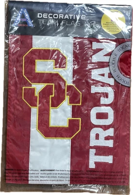 USC  Trojans Embellish 18"x12.5" Garden Flag NEW IN BAG Yard Decor Gift - Image 1 of 4