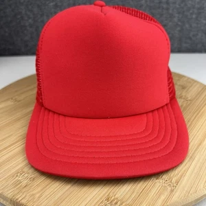 Vintage Blank Trucker Hat Cap Snapback Adjustable Kids Youth Mesh - Picture 1 of 12
