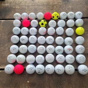 56 Callaway Mixed Used Golf Balls AAA to AAAAA Chrome Soft Super Soft - Picture 1 of 10