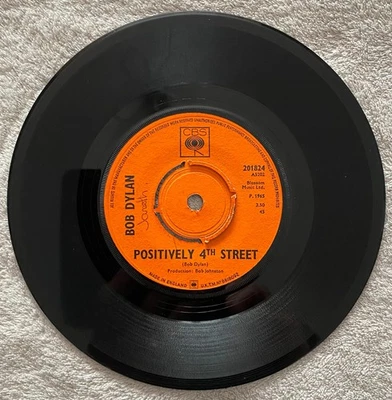 Bob Dylan – Positively 4th Street / 	From A Buick 6  7in Vinyl Record - Image 1 of 2
