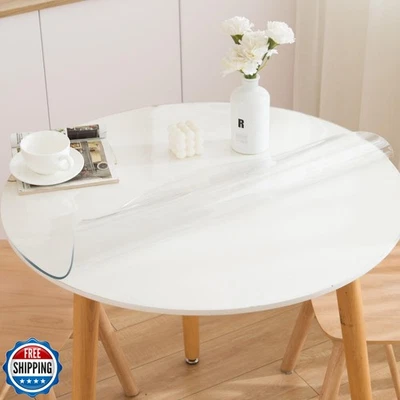 Eisdroma 70 Inch Round Clear Table Cover Protector, Clear Round Protector for - Image 1 of 4