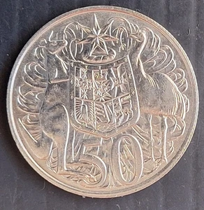 1966 Australia Round 50c Silver (80%) Coin - Picture 1 of 2