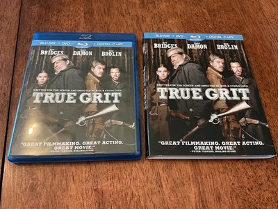 True Grit 2010 Blu-Ray + DVD w/ Slipcover Used Joel & Ethan Coen - EUC - Image 1 of 2