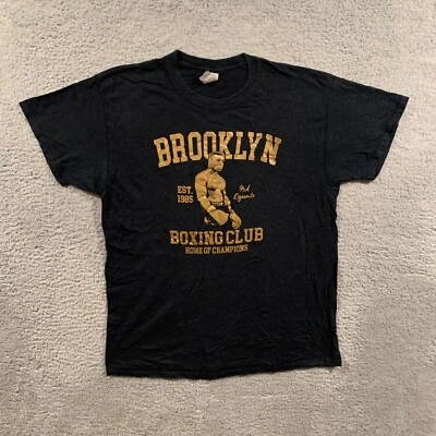 Gildan Brooklyn Boxing Clue Mike Tyson Graphic Black L Short Sleeve T Shirt Mens - Image 1 of 4