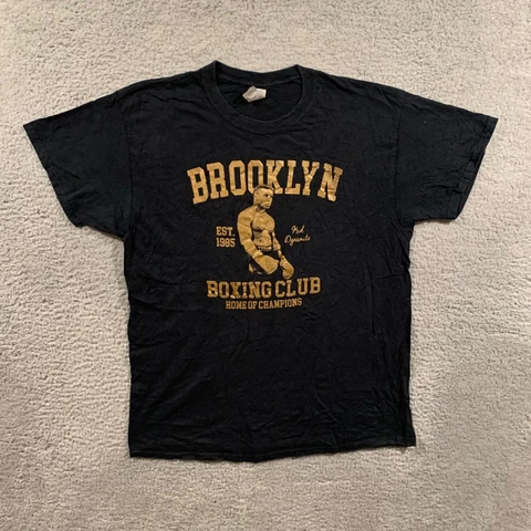 Gildan Brooklyn Boxing Clue Mike Tyson Graphic Black L Short Sleeve T Shirt Mens Cover