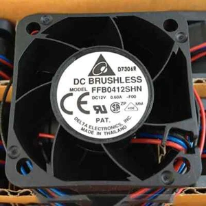Fan For Delta FFB0412SHN-F00 40mm x 28mm High Speed Fan 3-Pin (Black/Red/Blue) - Bild 1 von 1