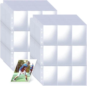 1800 Pockets Card Sleeves Binder Sheets, Double-Sided Trading Card Pages Sleeves - Picture 1 of 12