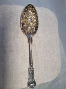 SILVER PLATED BERRY SPOON Kings Pattern by Cooper Bros.Birmingham England c1900s - Picture 1 of 7