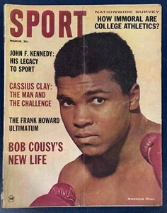 MÄRZ 1964 KIOSK SPORT MAGAZIN CASSIUS CLAY MUHAMMAD ALI OHNE ETIKETT BOXEN - Bild 1 von 2