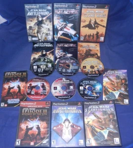 6 PS2; Battlestar Galactica, Star Wars Battlefront, Clone Wars, Episode 3G, +,VG - Picture 1 of 4