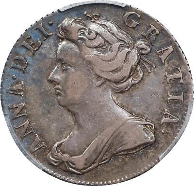 1705 GREAT BRITAIN QUEEN ANNE 6 PENCE LONDON MINT KM-516.5 PCGS XF-45 - Image 1 of 4