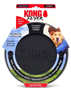 KONG Extreme Flyer LARGE 9" Soft Rubber Frisbee Dog Fetch Toy - Picture 1 of 14