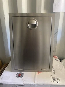 Puerta vertical de cubo de basura de acero inoxidable 17x24 para isla de cocina de barbacoa al aire libre - Imagen 1 de 5