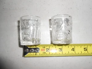 SET 2 ANTIQUE EARLY LAROCHE QUINA MESURE MEDICINE MEASURING CUP DRUGGIST GLASS - Picture 1 of 9
