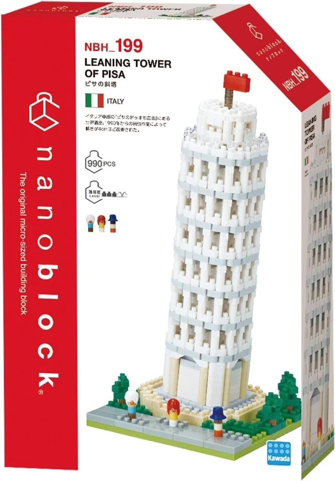 Nanoblock Leaning Tower Of Pisa 990pcs Kawada NBH_199 New Toy Block from Japan - Image 1 of 4