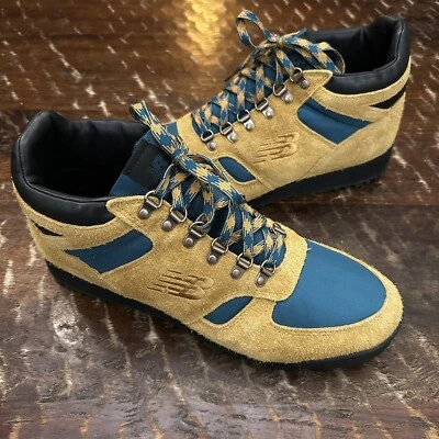 13 D New Balance Rainer URAINAA Tan Blue Men's Hiking Boot Cordura Shoes Hike - Image 1 of 4