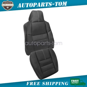 2008-2010 For Ford F250 F350 Super Duty XL Driver Top & Bottom Seat Cover Black - Picture 1 of 16