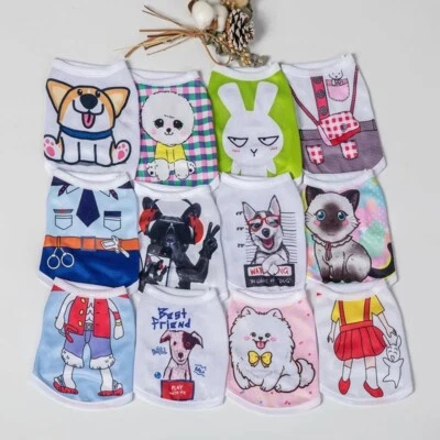 Small Dog T-Shirt Vest Pet Puppy Cat Summer Clothes Mesh Coat Outfit Costume - Image 1 of 4