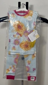 Burts Bees Toddler Flower Power PJ Set Size 2T Snug Fit - Picture 1 of 2