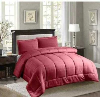 New 3 Pcs Embossed Comforter Bed Sheet Skirt Set With Sham Pillow Case All Size - Image 1 of 2