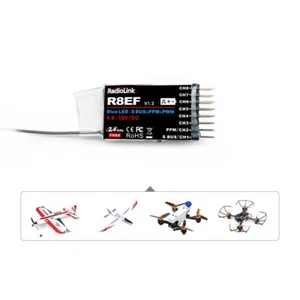 Radiolink R8EF 2.4Ghz 8CH Receiver S-Bus/PPM/PWM Signal for T8FB T8S Transmitter - Picture 1 of 8