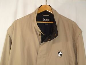 DryJoy By FootJoy XL Golf Windbreaker Brown Black Zipper Snaps L/Sleeve Jacket