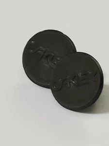 old school NOS black Oakley grips crud plugs bmx bike pair set - Picture 1 of 3