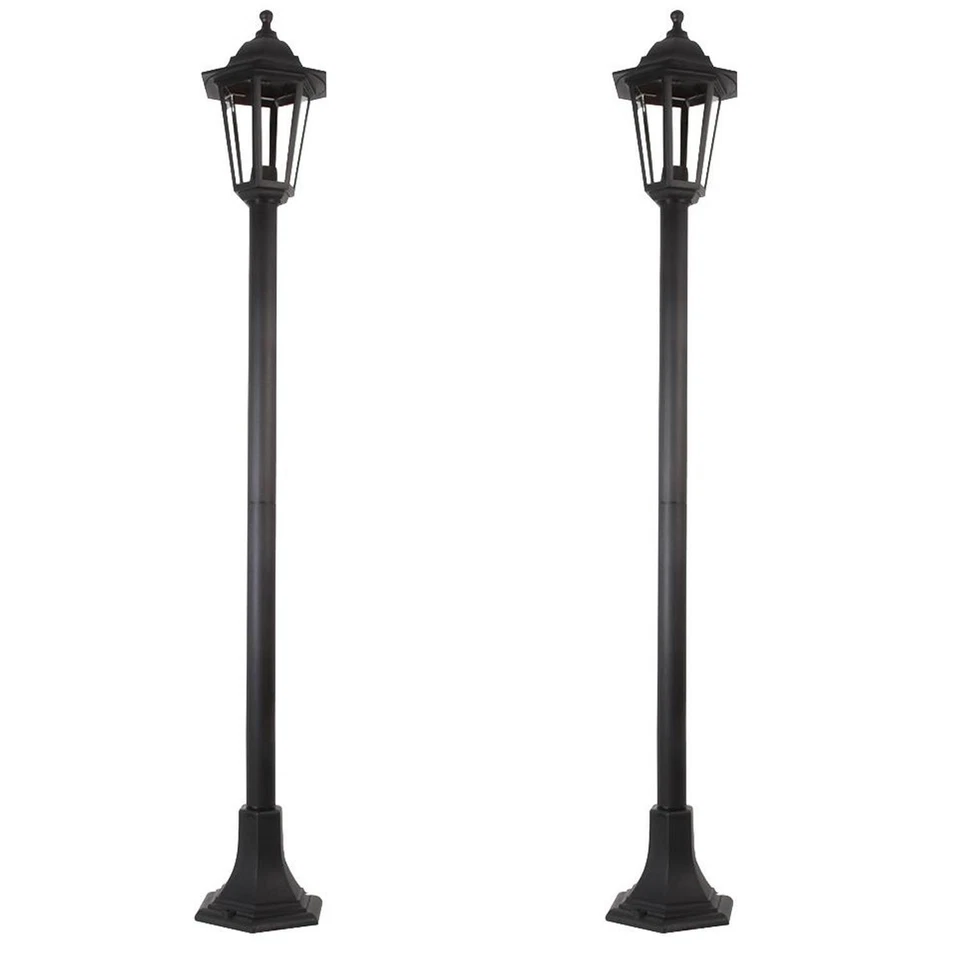 2 x Mains powered Lantern Lamp Post Lights 1.2m high, indoor or outdoor, gardens - Image 1 of 1