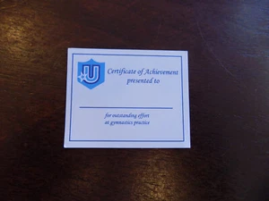 American Girl Gymnastics Outfit III Certificate of Achievement ONLY - Picture 1 of 2