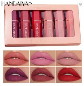 HANDAIYAN 6 Pcs Gift Set Long Lasting Lipstick Matte Velvet Lipstick Waterproof - Picture 1 of 10