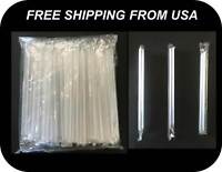 250 x CLEAR Jumbo Flexible Bendy Drinking Straws for Smoothie Juice 210mm x 5mm