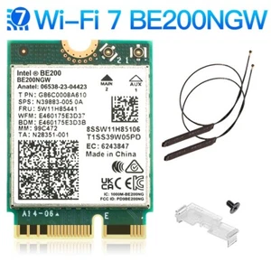 Tarjeta de red WiFi 7 Intel BE200NGW M.2 Tri Band 802.11be BT5.4 antenas internas - Imagen 1 de 6