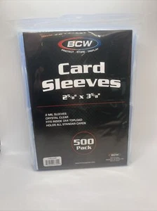 BCW Penny Card Soft Sleeves 1 opakowanie 500 etui na karty o standardowym rozmiarze - Zdjęcie 1 z 3
