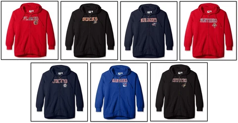 Profile Plus Size Women's NHL Team Full Zip Hoodie w/ Distress Word Mark 2X, 3X Cover