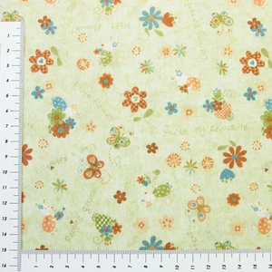 Patchwork Blumenwiese Hellgrün Romantisch Serie Blütenspiele Baumwolle (0585) - Bild 1 von 1