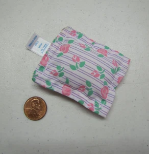 Fisher Price Loving Family Dollhouse Bed Floral Pillow With Flowers For Bedroom - Picture 1 of 3