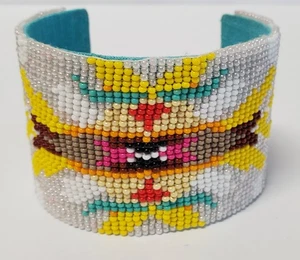 Brazalete Laura Park Flor Niño Cuentas Suave Perlado Plata/Amarillo/Rojo/Aqua - Imagen 1 de 12