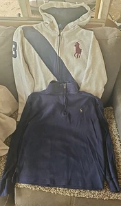 polo ralph lauren hoodie And Turtleneck Large 14/16 - Picture 1 of 7