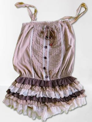 Liz Lisa MORI-KEI Cinta Volantes Cami Vestido Mono Lindo Vestido de Verano JPN Foto 1 de 4