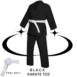 Lightweight Karate Uniform Training Gi Kids Adults Judo Suit with Free Belt - Picture 1 of 5