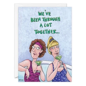 Humor Funny Together Birthday Card Her Friend Oatmeal Studios  - Picture 1 of 2