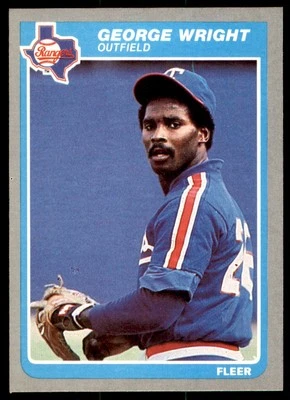 1985 Fleer George Wright Texas Rangers #574 - Image 1 of 2