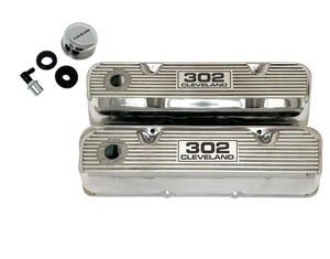 Cubiertas de válvula pulidas Ford 351 Cleveland - Aluminio fundido a presión - Personalizadas - Ansen EE. UU. - Imagen 1 de 9