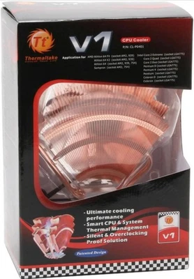 Enfriador de CPU de máximo rendimiento Thermaltake V1 con LED azul masivo de 110 mm de rango completo Foto 1 de 4