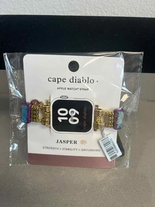 Cape Diablo Jasper Apple Watch Strap Blue & Purple Gemstone Bracelet Band Nwt - Picture 1 of 2