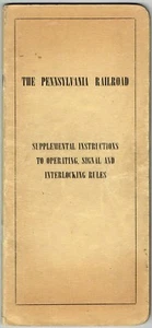 ORIG 1948 PENNSYLVANIA FERROVIA SUPPLEMENTARE INSTR. REGOLE SEGNALE E INTERBLOCCO - Foto 1 di 2