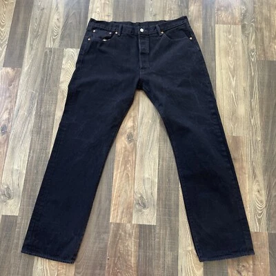Levi's 501 Black Jeans Men Size W39 L33 Straight Leg - Image 1 of 4